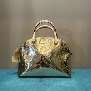 NWT - Michael Kors Gold Emmy Dome Satchel